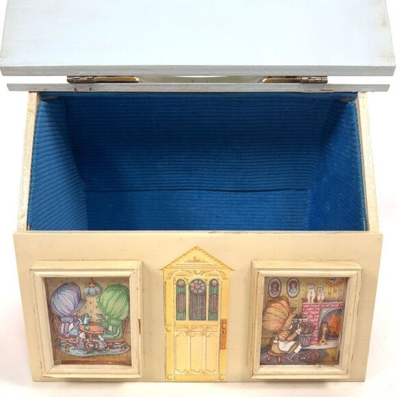 Vintage 1970s Holly Hobby Coquette Cottagecore Wooden Dollhouse Purse Handbag - Picture 8 of 11